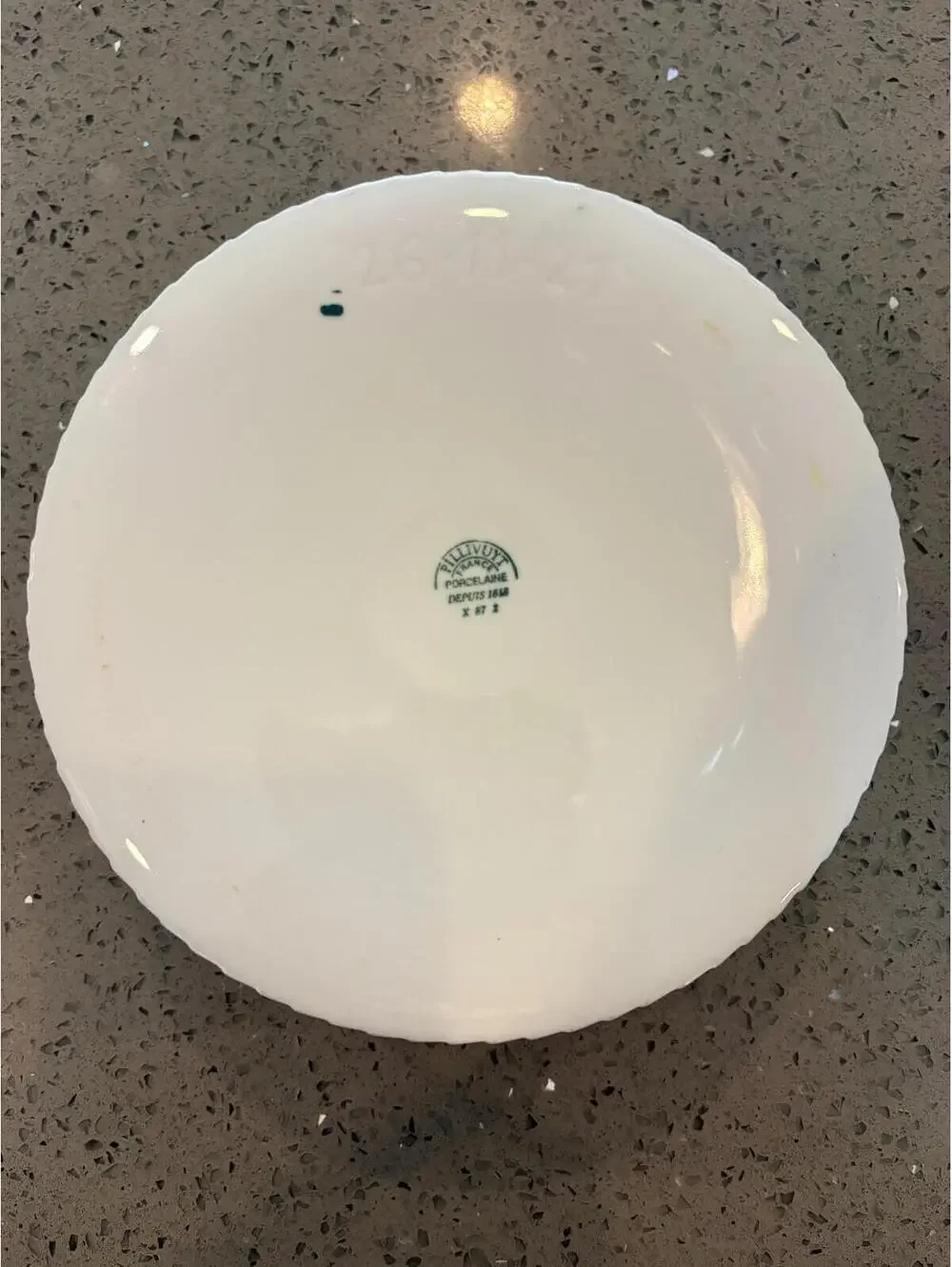 Pillivuyt France White Porcelain Ribbed Soufflé Dish - 7.5